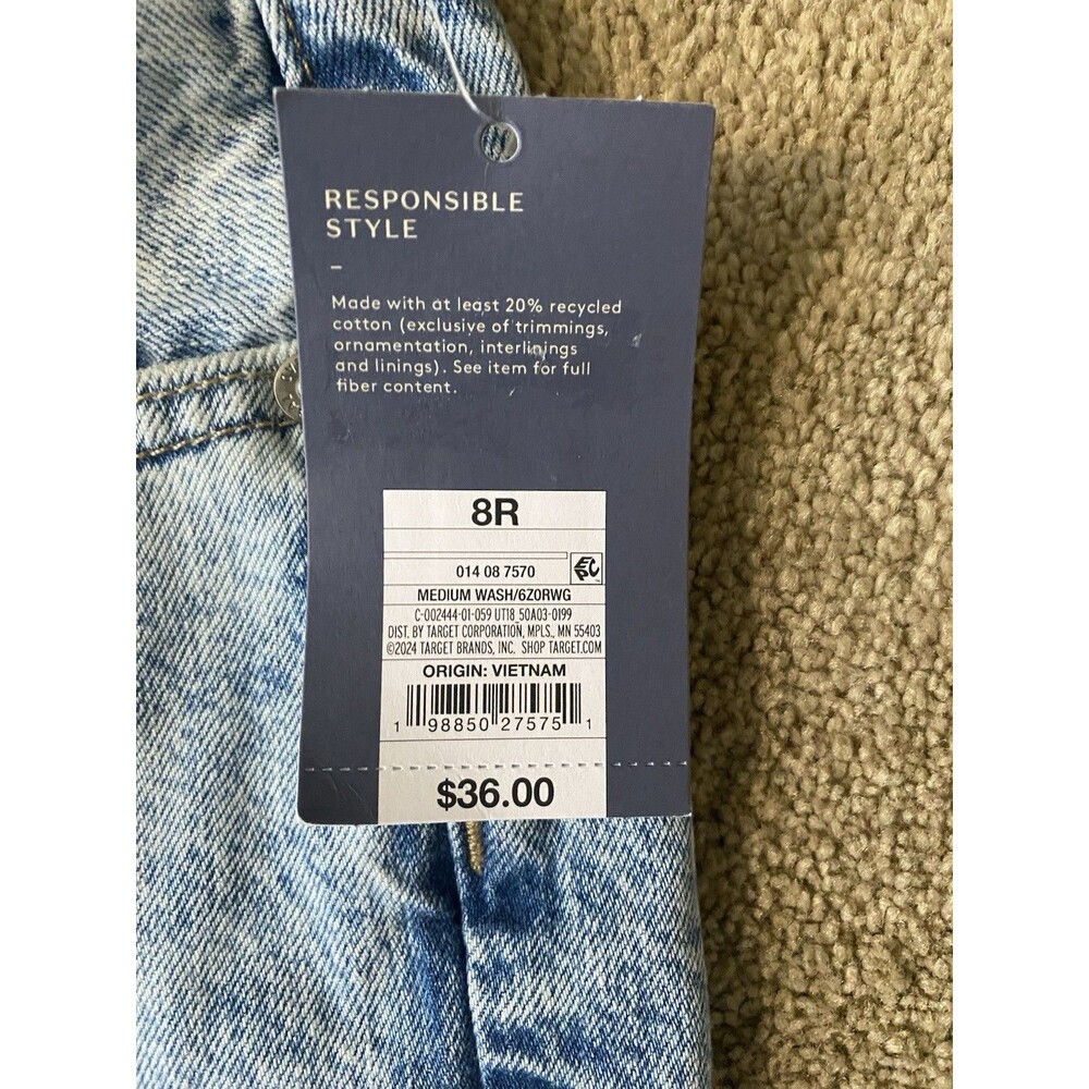 Universal Thread 90s Baggy Mid Rise Patchwork Jeans Women’s Size 8 - Picture 2 of 16